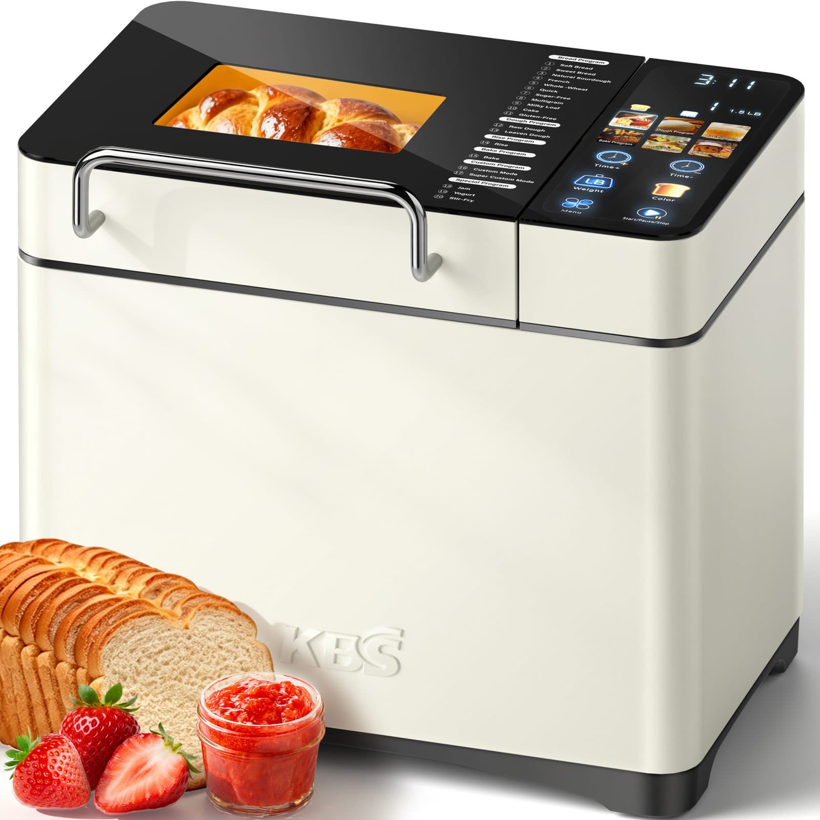 KBS MBF-012 Smart Bread Maker, White