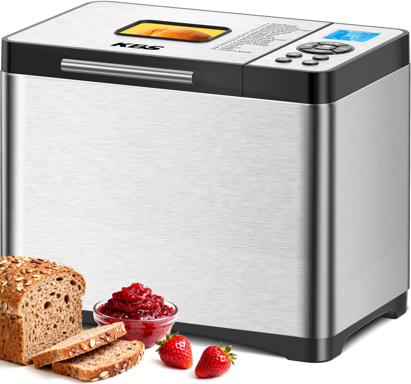 KBS Automatic Bread Maker 19-in-1 2.2 lb – KBS MBF-016 - Automatic Bread Maker Simplifies Home Baking
This automatic bread maker simplifi