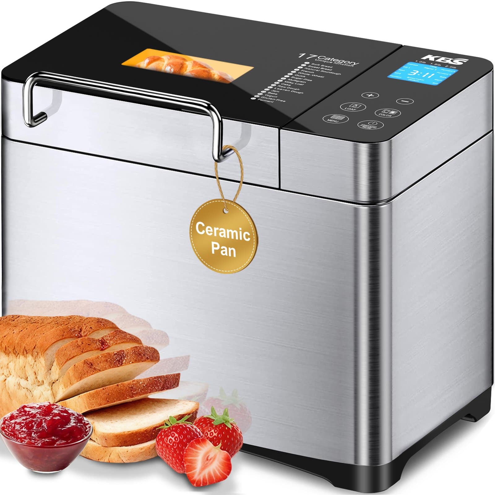 KBS All-in-One Bread Maker 17 Programs 710W – KBS MBF-010 - All-in-One Bread Maker Simplifies Home Baking
This all-in-one bread maker delive