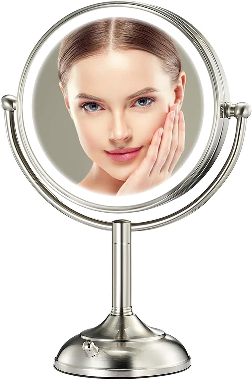 KBS Lighted Makeup Mirror 1X/10X – VESAUR D8512-SR - Lighted Makeup Mirror for Daily PrecisionLighted makeup mirror improves your rou