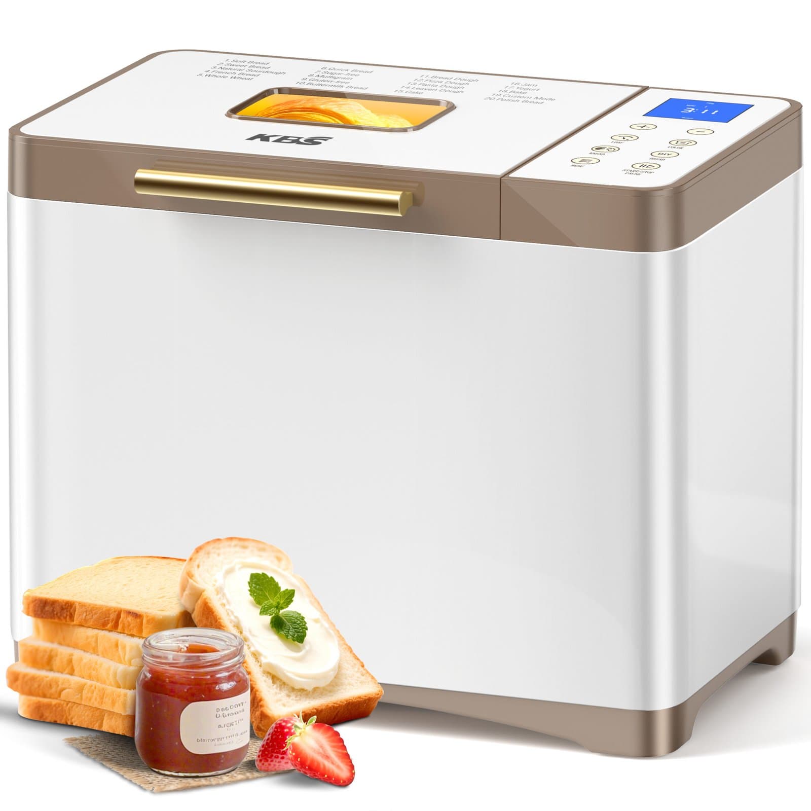 KBS Customizable Bread Maker 20 Menus 650W – KBS MBF-014A - Customizable Bread Maker Transforms Home Baking
This customizable bread maker tr